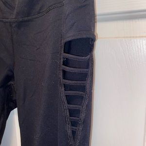 90 degrees medium workout pants.  Side cut out